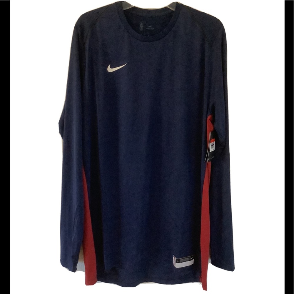 Nike NBA Authentic Dri-Fit men’s Training Top long sleeve Sz L-Tall basketball